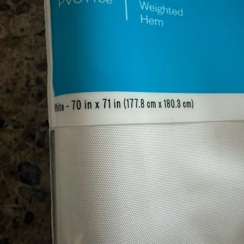 Set of 5- Room Essentials White PEVA Shower Curtain Liner